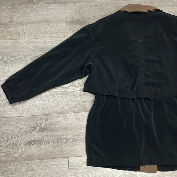 Braetan Vintage Hooded Button Down Jacket Black Brown M - Picture 15 of 16